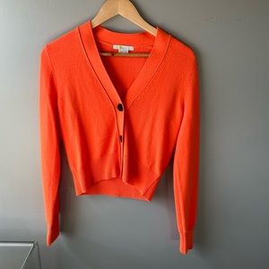 Boden cashmere cardigan in bright orange
